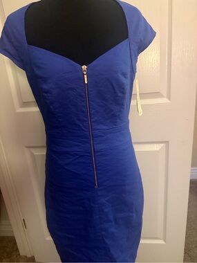 Nicole Miller Artelier Sheath Dress with Exposed Gold Zip